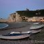 Plage d'Etretat &agrave; la nuit tombante