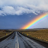 arc-en-ciel sur la route de Dettifoss