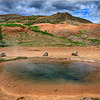 bassin d'eau chaude à Geysir