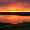 coucher de soleil au lac Myvatn