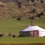 Ger ou yourte mongole dans la r&eacute;gion du Korgo
