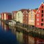 Maisons sur pilotis le long de la rivière Nidelva - Trondheim