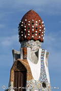 cheminée du pavillon de garde en forme de champignon vénéneux