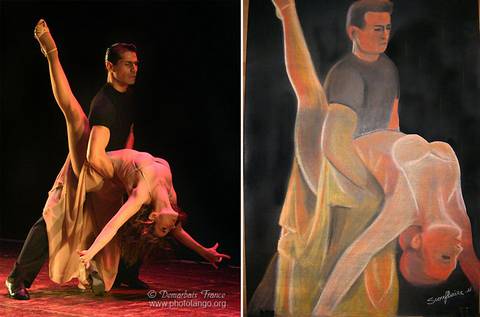 peinture d'apr&egrave;s photographie