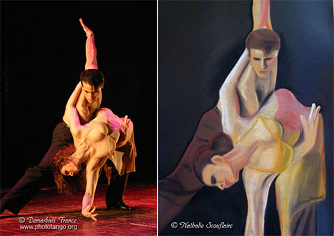 peinture d'apr&egrave;s photographie