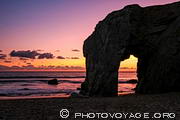 Cr&eacute;puscule sur l'arche de Port Blanc - Presqu'&icirc;le de Quiberon