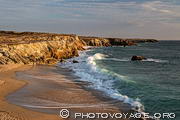 La C&ocirc;te Sauvage de Quiberon vu depuis la plage de Porz Guen &agrave; Saint-Pierre-Quiberon