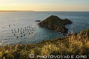Lumi&egrave;re du soir sur Gwin Zegal et son port au pied des falaises de Plouha.
