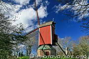 moulin à huile De Nieuwe Papegaai reconstruit sur Kruisvest en 1970 - oliemolen - oil-mill