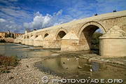 Le vieux pont romain de Cordoue repose toujours sur les fondations romaines primitives. Témoin 
des guerres et des crises qui secouèrent la ville, il fut reconstruit plusieurs fois au cours des siècles.