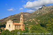&eacute;glise Saint Nicolas de style baroque dans le village de Feliceto en Balagne