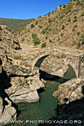 vieux pont génois dans la vallée de l'Asco