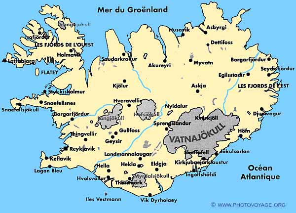 carte d'Islande