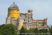 Palacio da Pena vu depuis le lieu-dit le Trône de la Reine