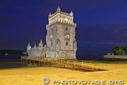 tour de Bel&eacute;m et son &eacute;clairage de nuit