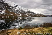 Lac Nystolsvatnet le long de la route panoramique Gaularfjellet