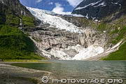 Lac Brevatnet au pied de la langue glaciaire Boyabreen