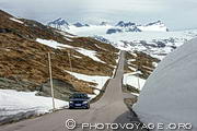 Mur de neige le long de la Sognefjellsvegen