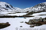 Vall&eacute;e Maradalen le long de la Strynefjellsvegen
