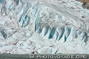 Glaces et crevasses du Briksdalsbreen