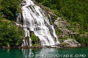 Cascade dans le Geirangerfjord