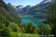 Fond du Geirangerfjord vu depuis la route des aigles