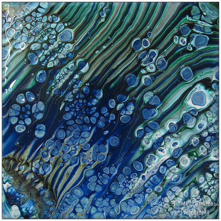 POISSON PIJAMA - toile 20x20cm