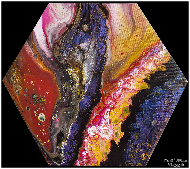 POURING 13 - toile hexagonale 30cm - NEW 2025 !
