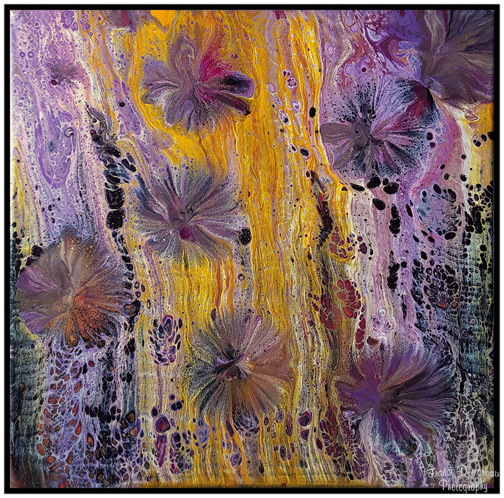 POURING 16 - toile 30x30cm - NEW 2025 !