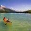 Canoe au lac Maligne - parc national de Jasper