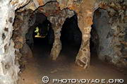 galerie souterraine vers le Puits Initiatique du Palais de la Regaleira - Sintra